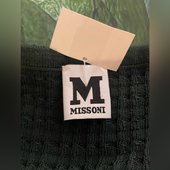 M by Missoni Square Neck Knit Fit Flare Dress, Forest Green, Size IT44/8 US, EUC - Picture 10 of 11